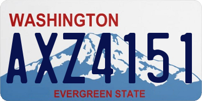 WA license plate AXZ4151