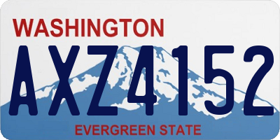 WA license plate AXZ4152