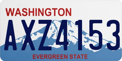 WA license plate AXZ4153