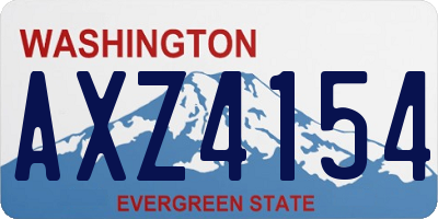 WA license plate AXZ4154