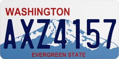 WA license plate AXZ4157