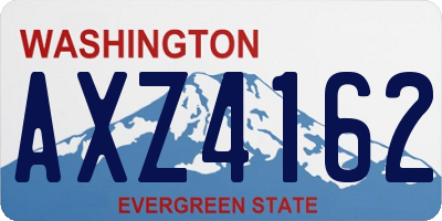 WA license plate AXZ4162