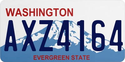 WA license plate AXZ4164