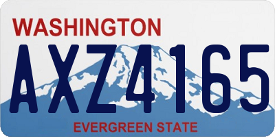 WA license plate AXZ4165