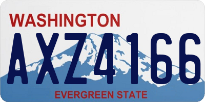 WA license plate AXZ4166