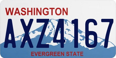 WA license plate AXZ4167