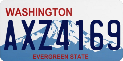 WA license plate AXZ4169