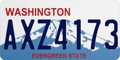WA license plate AXZ4173