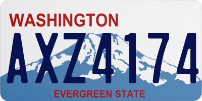 WA license plate AXZ4174