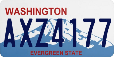 WA license plate AXZ4177