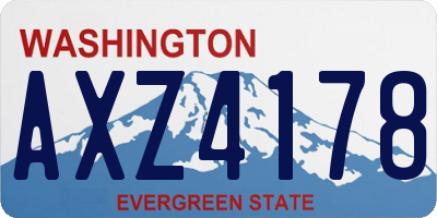 WA license plate AXZ4178