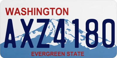 WA license plate AXZ4180
