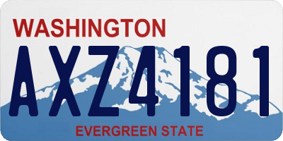 WA license plate AXZ4181