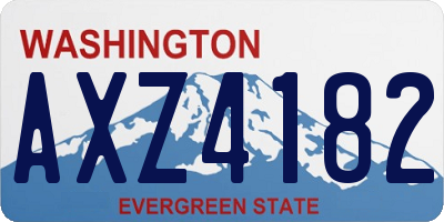 WA license plate AXZ4182