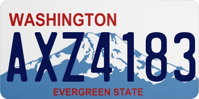 WA license plate AXZ4183