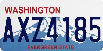 WA license plate AXZ4185