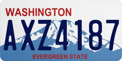 WA license plate AXZ4187