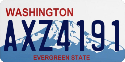 WA license plate AXZ4191