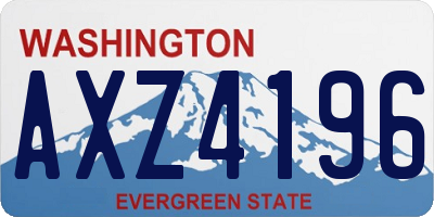 WA license plate AXZ4196