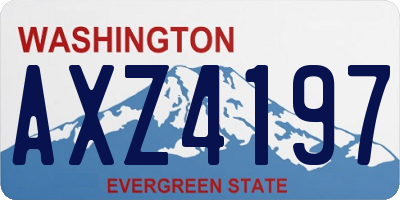 WA license plate AXZ4197