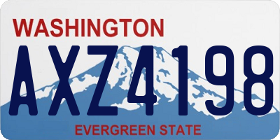 WA license plate AXZ4198