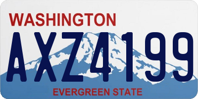 WA license plate AXZ4199
