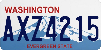 WA license plate AXZ4215
