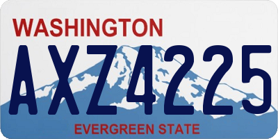 WA license plate AXZ4225