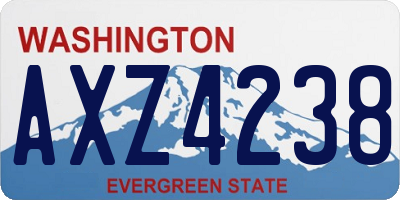 WA license plate AXZ4238