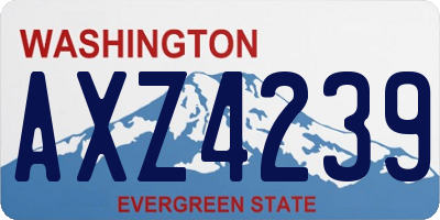 WA license plate AXZ4239