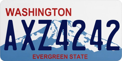 WA license plate AXZ4242