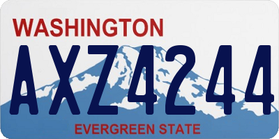 WA license plate AXZ4244