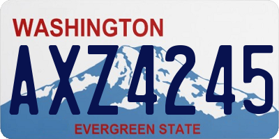 WA license plate AXZ4245