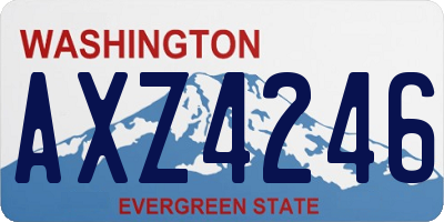 WA license plate AXZ4246