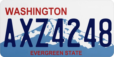 WA license plate AXZ4248