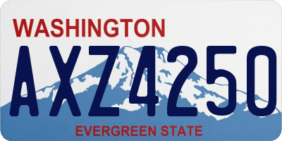 WA license plate AXZ4250