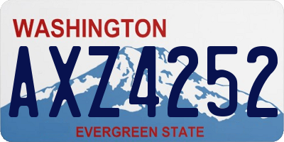WA license plate AXZ4252