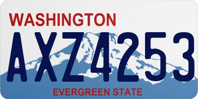 WA license plate AXZ4253