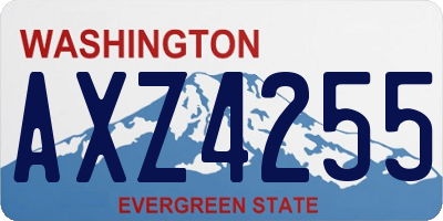 WA license plate AXZ4255