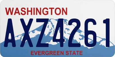 WA license plate AXZ4261