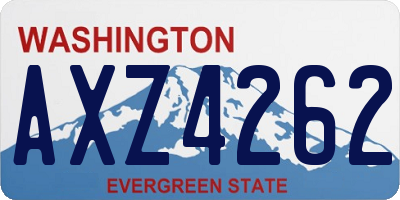 WA license plate AXZ4262