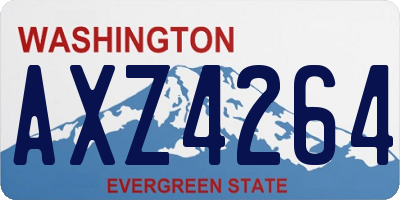 WA license plate AXZ4264
