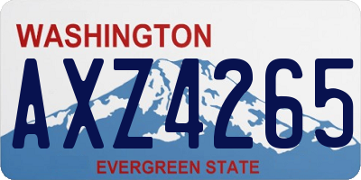 WA license plate AXZ4265