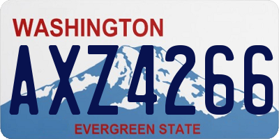 WA license plate AXZ4266