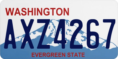 WA license plate AXZ4267