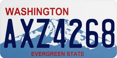 WA license plate AXZ4268