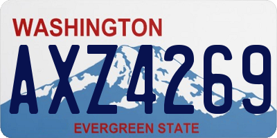 WA license plate AXZ4269