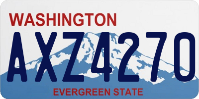 WA license plate AXZ4270