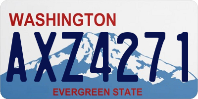 WA license plate AXZ4271