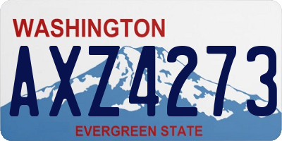 WA license plate AXZ4273